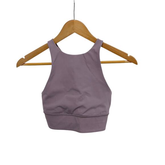 Lululemon Energy Bra High Neck Long Line Tough Violet Verbena 4 Top Athleisure - Picture 5 of 5